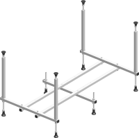 Акриловая ванна Alex Baitler Victoria 150x70 см, встраиваемая, белая, с экраном