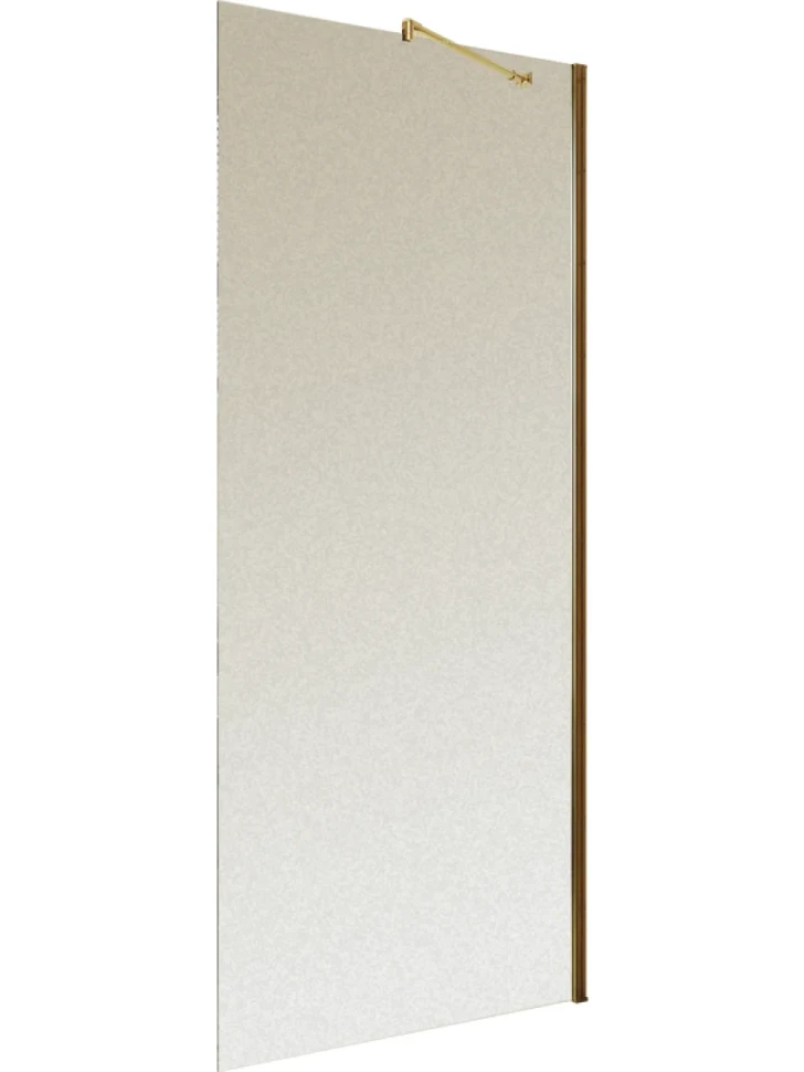 Душевая перегородка Maybahglass MGD-680-5ш 109 см, профиль золото, стекло сатин