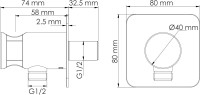 Душевой комплект Wasserkraft Mosel A4651.294.295.090.117.271.087.127 С ВНУТРЕННЕЙ ЧАСТЬЮ, хром