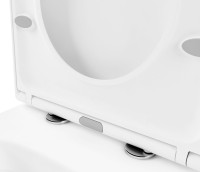 Комплект Lavinia Boho Унитаз подвесной Biore Rimless 3304102R + Крышка-сиденье Biore 33290410 с микролифтом + Инсталляция RelFix 38010010 + Кнопка RelFix 380502MB матовая черная, хром + Дозатор RelFix 38040010