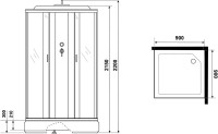 Душевая кабина Niagara Classic NG-1108-14 90х90 см