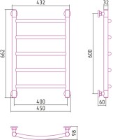 Полотенцесушитель водяной Сунержа Галант + 60x40