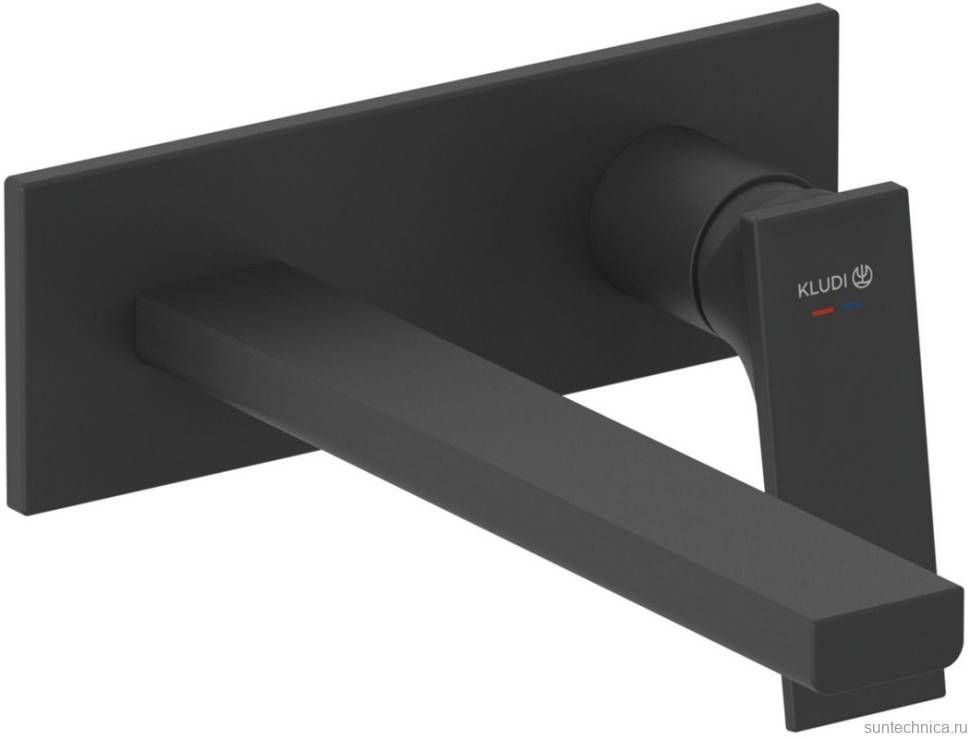 Смеситель для раковины Kludi Decus 542453975 С ВНУТРЕННЕЙ ЧАСТЬЮ, черный матовый