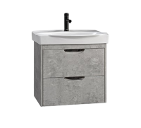 Тумба с раковиной Belux Неман 65 подвесная, бетон светлый