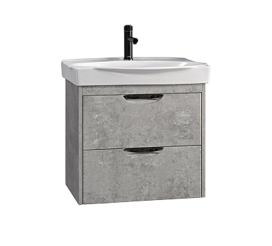 Тумба с раковиной Belux Неман 65 подвесная, бетон светлый