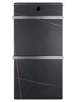 Полотенцесушитель электрический Wonzon & Woghand Stuttgart WW-A504-GM 80x45 см, подключение справа, черный мрамор, темный графит, с полкой
