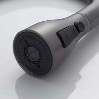 Смеситель для кухни с выдвижным изливом Shevanik S363T, оружейная сталь