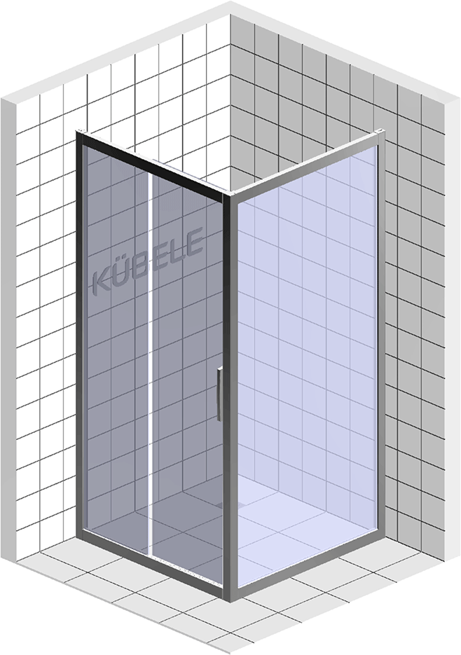 Душевой уголок Kubele DE019 S-MAT-BR 100х100 см, профиль бронза
