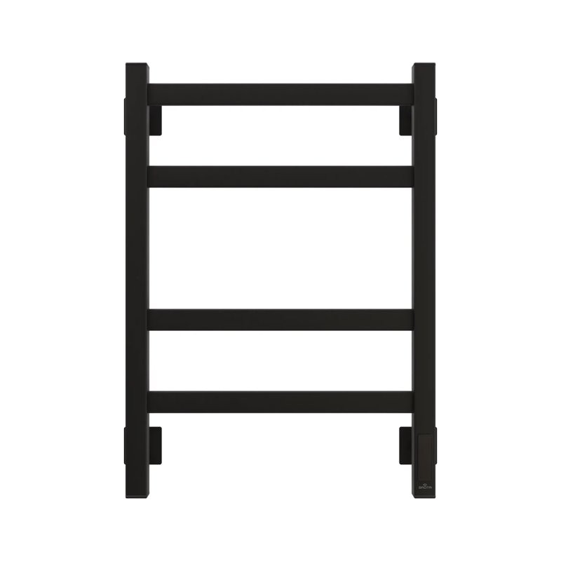 Полотенцесушитель электрический Grota Nosto 430х600 RAL9005 EL 60x45 см, подключение справа, слева, скрытое подключение справа, матовый черный, лесенка, из стали