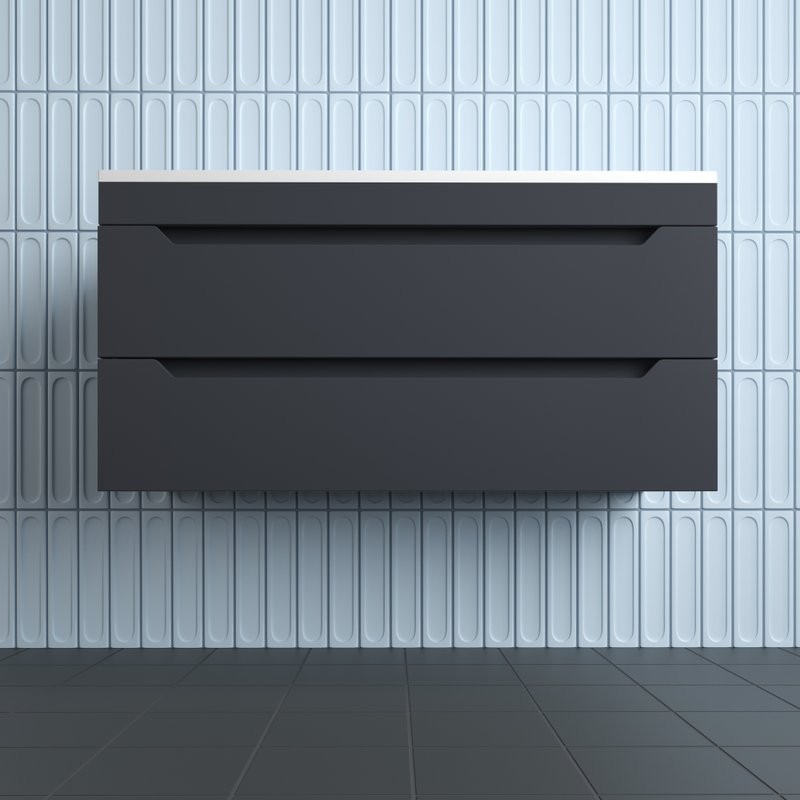 Тумба под раковину без столешницы Style Line Остин 100 подвесная, графит эмаль plus