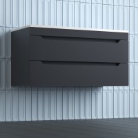 Тумба под раковину без столешницы Style Line Остин 100 подвесная, графит эмаль plus