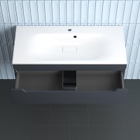 Тумба под раковину без столешницы Style Line Остин 100 подвесная, графит эмаль plus