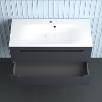 Тумба под раковину без столешницы Style Line Остин 100 подвесная, графит эмаль plus