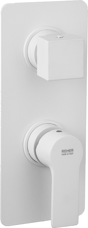 Встраиваемый смеситель для душа и ванны Remer Energy EY93KBBO С ВНУТРЕННЕЙ ЧАСТЬЮ, белый матовый