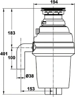 Измельчитель отходов Zorg Inox D ZR-75 D