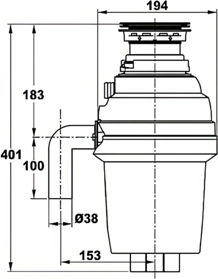 Измельчитель отходов Zorg Inox D ZR-75 D