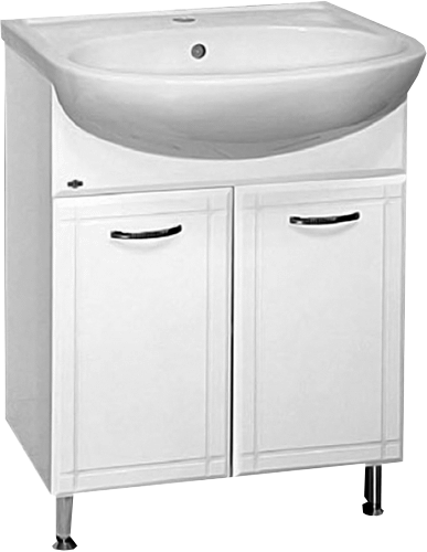 Тумба под раковину Misty Уют 60 прямая белая