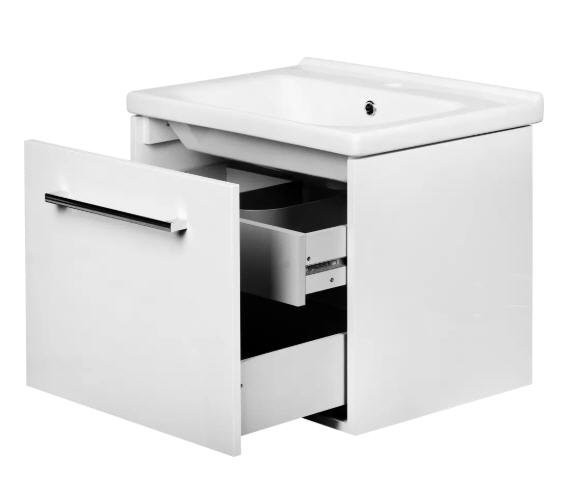 Тумба под раковину без столешницы AQUATON Мерида 60 new белый глянец