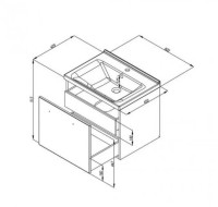 Тумба под раковину без столешницы AQUATON Мерида 60 new белый глянец Тумба под раковину без столешницы AQUATON Мерида 60 new белый глянец