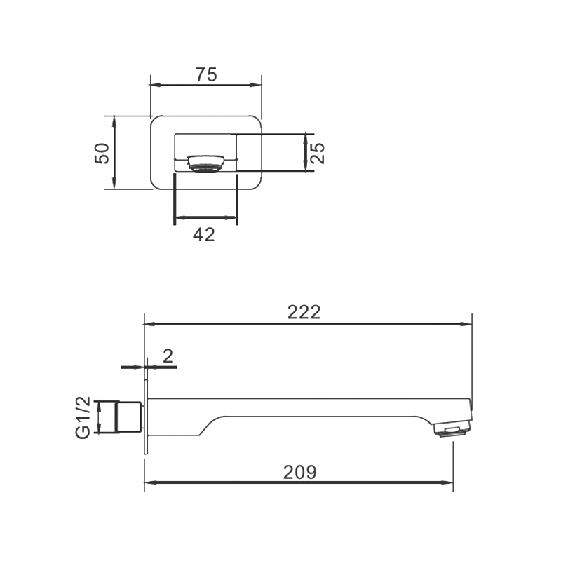 Излив Raglo R473.60 хром