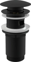 Донный клапан для раковины AlcaPlast A392 BLACK с переливом, матовый черный Донный клапан для раковины AlcaPlast A392 BLACK с переливом, матовый черный