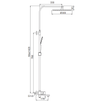 Душевая стойка Frap H802 F24802-16 черная