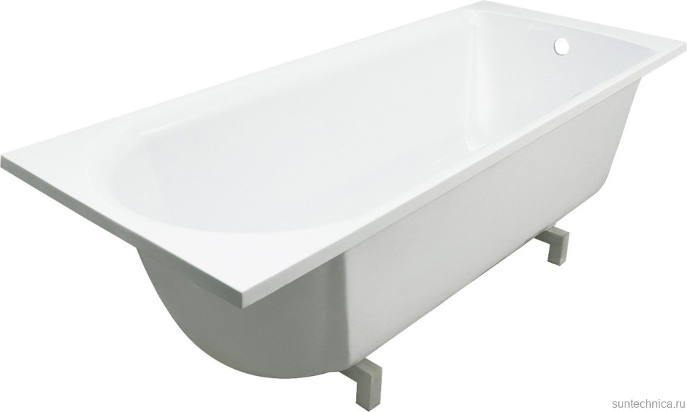 Ванна из искусственного камня Marmo Bagno Глория 170x80 см, пристенная, белая, на ножках