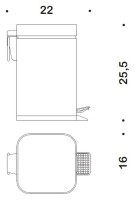 Мусорное ведро Colombo Design Black&White B9210.CR хром Мусорное ведро Colombo Design Black&White B9210.CR хром