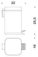 Мусорное ведро Colombo Design Black&White B9210.CR хром Мусорное ведро Colombo Design Black&White B9210.CR хром