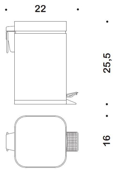 Мусорное ведро Colombo Design Black&White B9210.CR хром