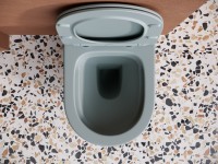 Комплект Унитаз подвесной Ceramicanova Balearica Rimless CN6000MH антрацит матовый + Инсталляция STWORKI + Кнопка 230823 хром матовый
