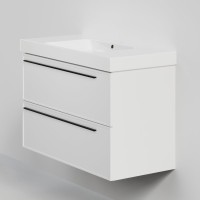 Тумба с раковиной La Fenice Elba Twin 100 подвесная, bianca, раковина Cubo 100