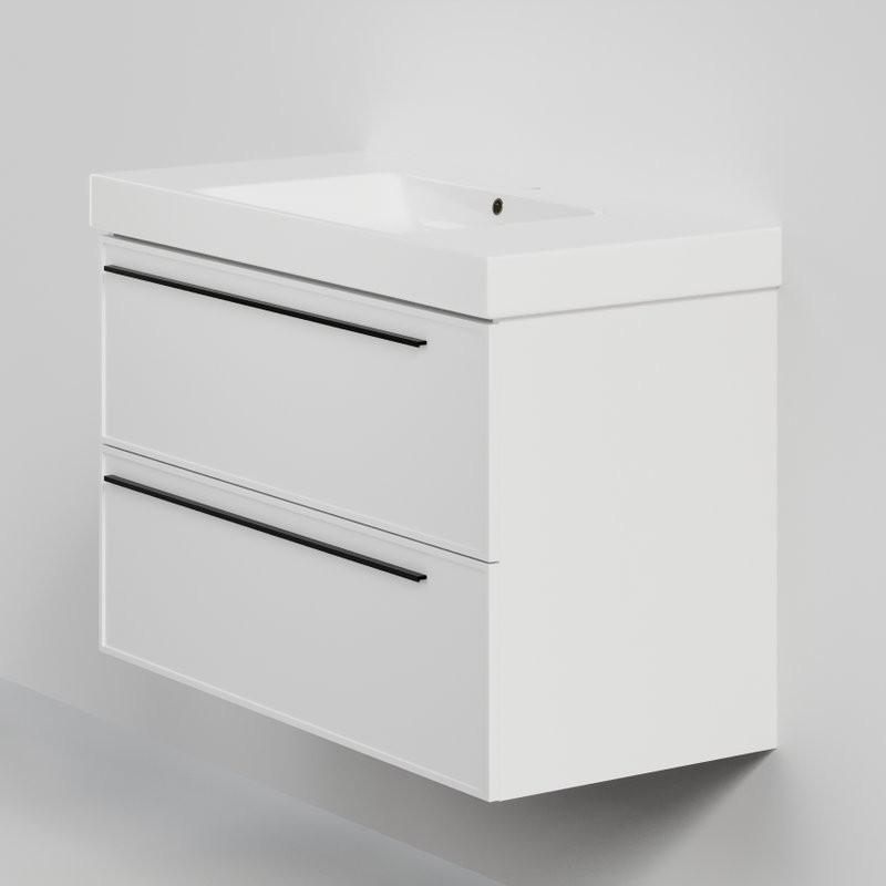 Тумба с раковиной La Fenice Elba Twin 100 подвесная, bianca, раковина Cubo 100