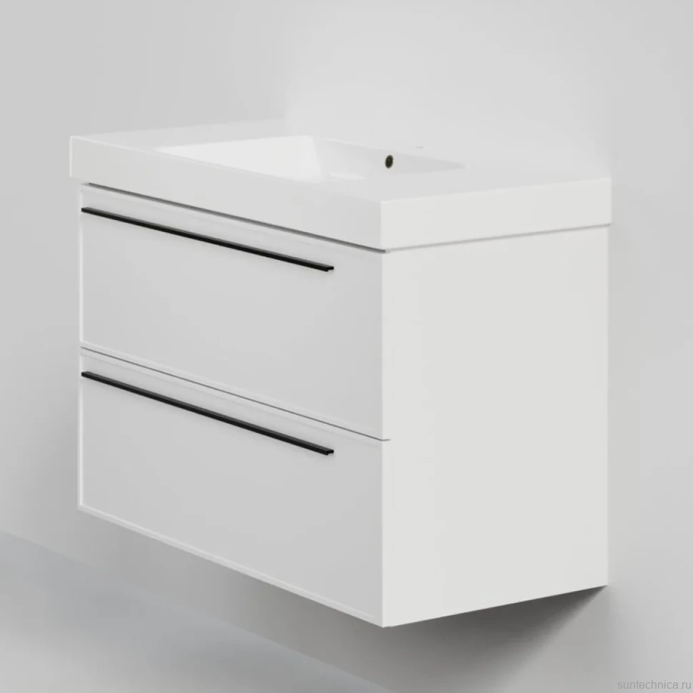 Тумба с раковиной La Fenice Elba Twin 100 подвесная, bianca, раковина Cubo 100