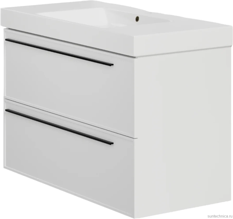 Тумба с раковиной La Fenice Elba Twin 100 подвесная, bianca, раковина Cubo 100