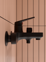 Смеситель для ванны с душем РМС PL7 PL7BL-009E черный