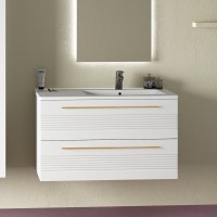 Тумба с раковиной Sanvit Соната 2-90 R 2 ящика, белая