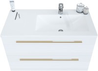 Тумба с раковиной Sanvit Соната 2-90 R 2 ящика, белая