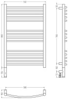 Полотенцесушитель электрический Сунержа Богема 3.1 071-6002-8050 90x55 см, подключение слева, сатин, лесенка