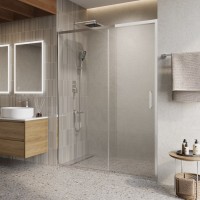 Душевая дверь в нишу BelBagno Luce BF-1-150-C-Cr профиль хром, стекло прозрачное