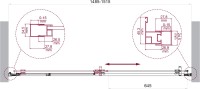 Душевая дверь в нишу BelBagno Luce BF-1-150-C-Cr профиль хром, стекло прозрачное