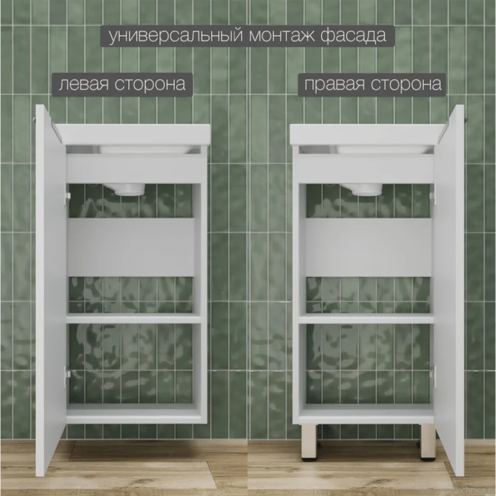 Тумба под раковину без столешницы Style Line Соло 40 белая