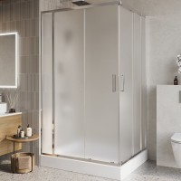 Душевой уголок BelBagno Luce AH-22-120/100-P-Cr профиль хром, стекло рифленое