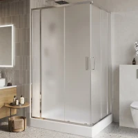 Душевой уголок BelBagno Luce AH-22-120/100-P-Cr профиль хром, стекло рифленое