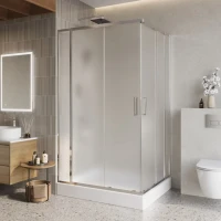 Душевой уголок BelBagno Luce AH-22-120/100-P-Cr профиль хром, стекло рифленое