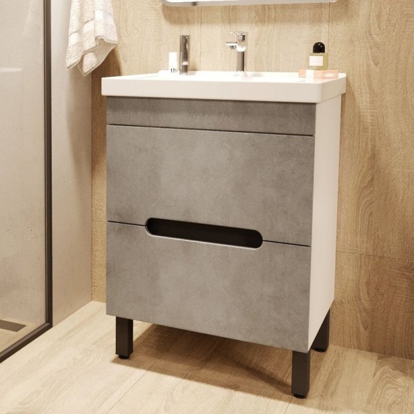 Тумба с раковиной Mixline Честер 60 бетон