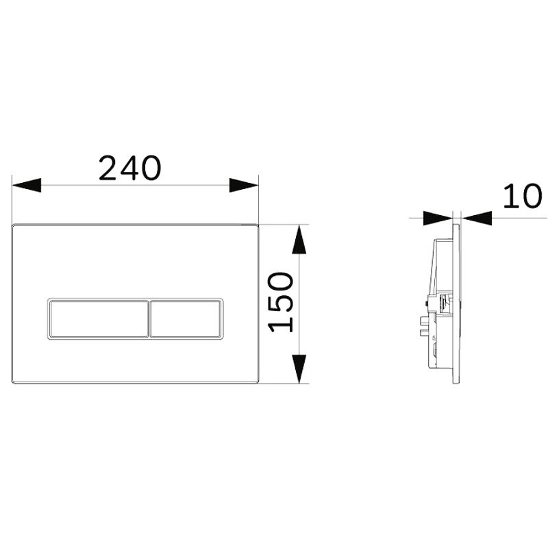 Кнопка смыва для унитаза AM.PM ErgoFit М I110301 АБС-пластик, цвет белый глянец