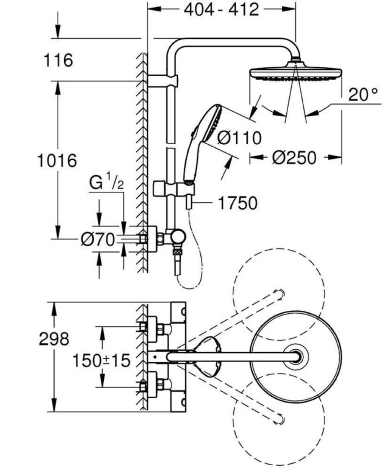 Душевой комплект Grohe 266702431