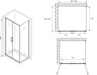 Душевой уголок Abber Sonnenstrand AG04100C-S100 100x100, профиль хром, стекло прозрачное
