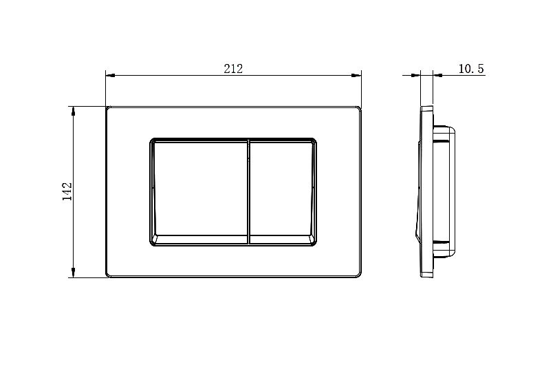 Кнопка смыва для унитаза AQUATEK Small TDI-0000007 АБС-пластик, цвет матовый черный